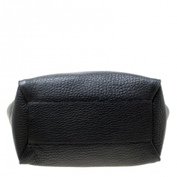 Pre Owned Burberry Black Grain Leather Woodbury Tote