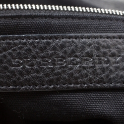 Pre Owned Burberry Black Leather Studded Susanna Bucket Bag