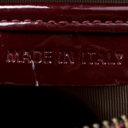 Pre Owned Burberry Burgundy Nova Check PVC Chester Boston Bag
