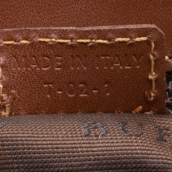Pre Owned Burberry Brown Haymarket Check Coated Canvas Mini Tote