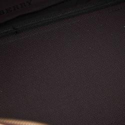 Pre Owned Burberry Brown Plaid Nylon Everyday Bag