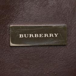 Pre Owned Burberry Brown Plaid Nylon Everyday Bag