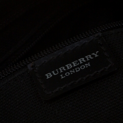 Pre Owned Burberry Beige House Check PVC Shoulder Bag