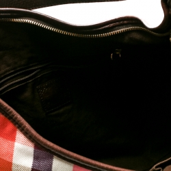 Pre Owned Burberry Multicolor House Check Canvas Hobo