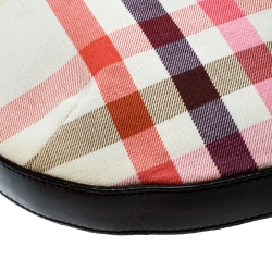 Pre Owned Burberry Multicolor House Check Canvas Hobo