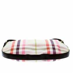Pre Owned Burberry Multicolor House Check Canvas Hobo