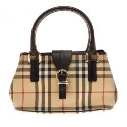 Pre Owned Burberry Small ‘Eden’ Nova Check Satchel