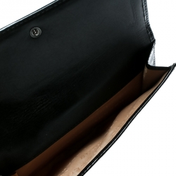 Pre Owned Burberry Black/Beige Nova Check PVC and Patent Leather Wallet