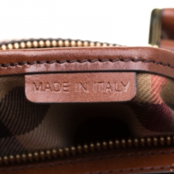 Pre Owned حقيبة بربري بولر حزام جلد بريدل بنية