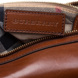 Pre Owned حقيبة بربري بولر حزام جلد بريدل بنية