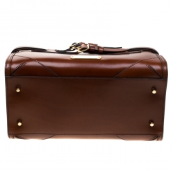 Pre Owned حقيبة بربري بولر حزام جلد بريدل بنية