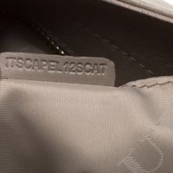 Pre Owned Burberry Grey Leather Studded Hobo