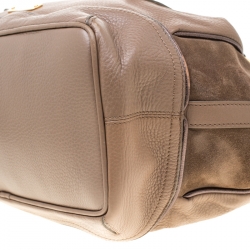 Pre Owned Burberry Brown Leather Medium Earlsburn Top Handle Bag