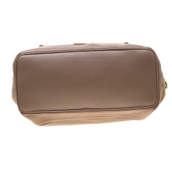 Pre Owned Burberry Brown Leather Medium Earlsburn Top Handle Bag