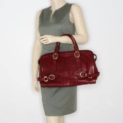 Pre Owned Burberry Leather Signature Bag