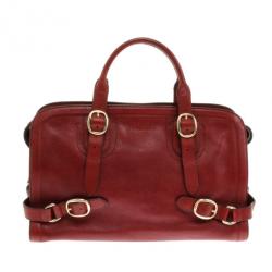 Pre Owned Burberry Leather Signature Bag