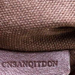 Pre Owned Burberry Brown Smoked Check PVC and Leather Lowry Tote