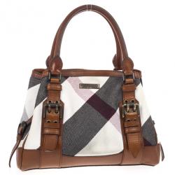 Pre Owned Burberry Mega Check Tote