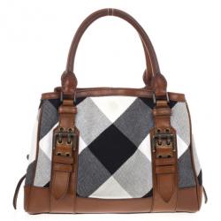 Pre Owned Burberry Mega Check Tote