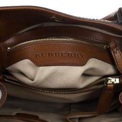 Pre Owned Burberry Mega Check Tote