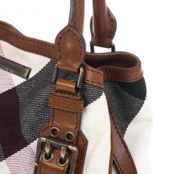 Pre Owned Burberry Mega Check Tote