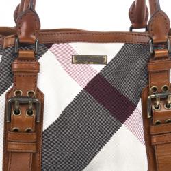 Pre Owned Burberry Mega Check Tote