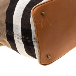 Pre Owned Burberry Multicolor Sussana Check Print Canvas Bucket Bag