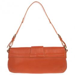 مملوكة مسبقًا Burberry Leather Fringe Flap Shoulder Handbag