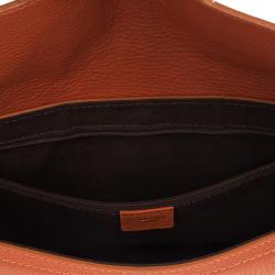 مملوكة مسبقًا Burberry Leather Fringe Flap Shoulder Handbag