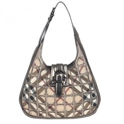 Pre Owned Burberry Warrior Nova Check ‘Brooke’ Hobo