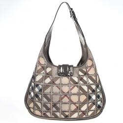 Pre Owned Burberry Warrior Nova Check ‘Brooke’ Hobo