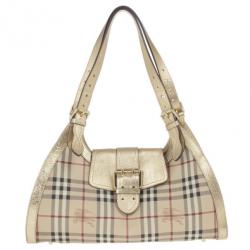 مملوكة مسبقًا Burberry Haymerket Check Shoulder Bag