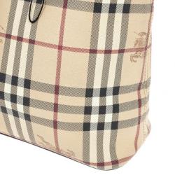 Pre Owned Burberry Beige Haymarket Onslow Tote