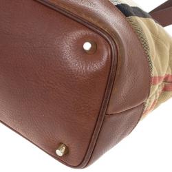 Pre Owned Burberry Nova-Check Quilted Fabric Tote Bag