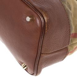 Pre Owned Burberry Nova-Check Quilted Fabric Tote Bag