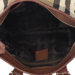 Pre Owned Burberry Nova-Check Quilted Fabric Tote Bag