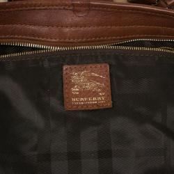 Pre Owned Burberry Nova-Check Quilted Fabric Tote Bag