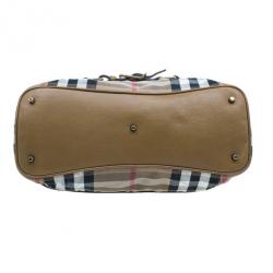 Pre Owned حقيبة بربري هاوس تشيك برورسم بني كلاسيكية