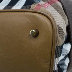 Pre Owned حقيبة بربري هاوس تشيك برورسم بني كلاسيكية