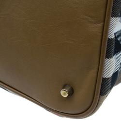 Pre Owned حقيبة بربري هاوس تشيك برورسم بني كلاسيكية