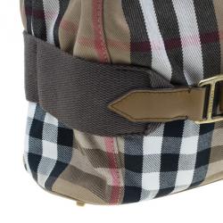 Pre Owned حقيبة بربري هاوس تشيك برورسم بني كلاسيكية