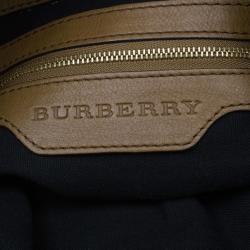 Pre Owned حقيبة بربري هاوس تشيك برورسم بني كلاسيكية