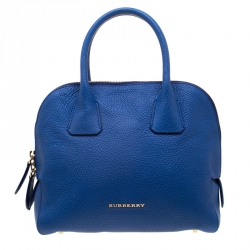مملوكة مسبقًا Burberry Blue Pebbled Leather Yorke Satchel