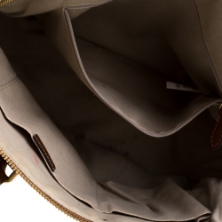 Pre Owned Burberry Brown Haymarket Check PVC and Leather Dome Satchel