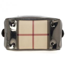 Pre Owned Burberry Small Nova Check Bowling Bag 