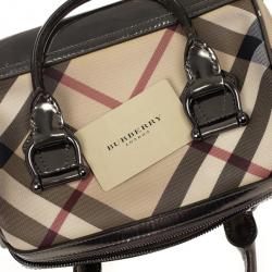 Pre Owned Burberry Small Nova Check Bowling Bag 