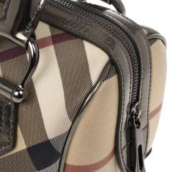 Pre Owned Burberry Small Nova Check Bowling Bag 