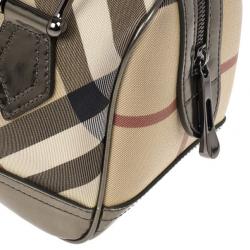 Pre Owned Burberry Small Nova Check Bowling Bag 