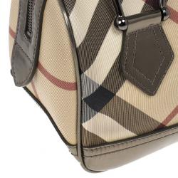 Pre Owned Burberry Small Nova Check Bowling Bag 
