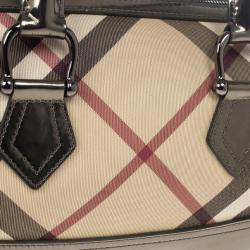 Pre Owned Burberry Small Nova Check Bowling Bag 